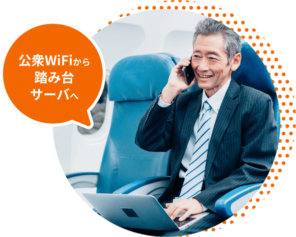 公衆WiFiから踏み台サーバへ